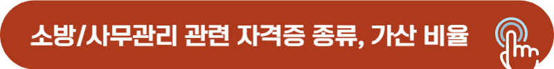 소방 업무, 사무관리 자격증 종류 및 가점 비율