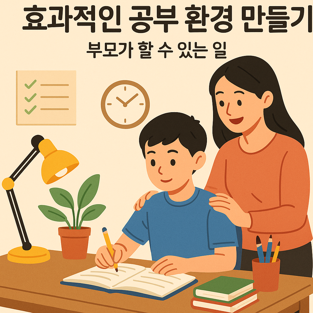 효과적인 공부 환경 만들기, 부모가 할 수 있는 일