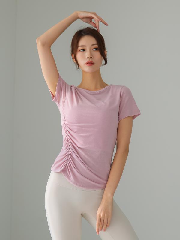 뮤토웨어 베이 셔링 커버업 필라테스복 반팔 요가복 상의 필라테스옷