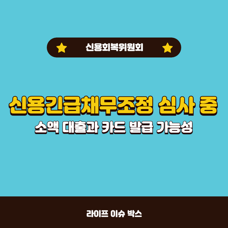 신용긴급채무조정 심사 중