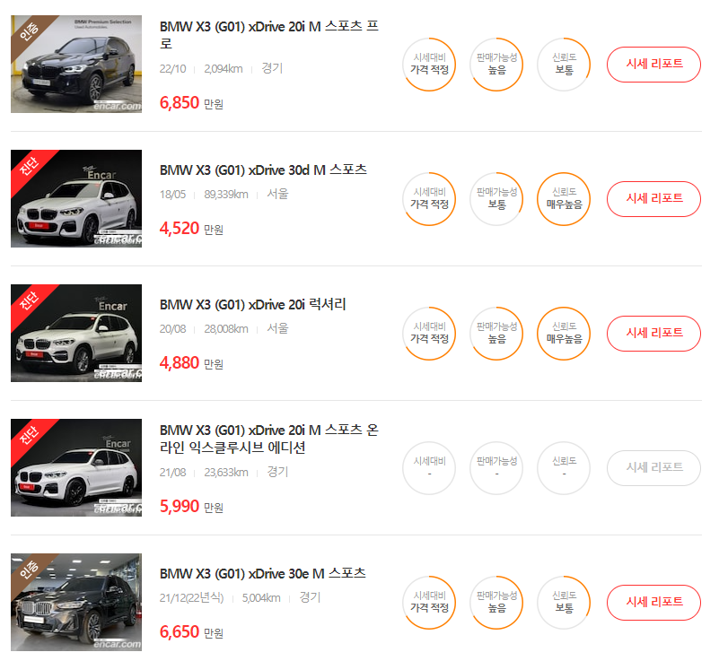 BMW-X3-중고차-가격