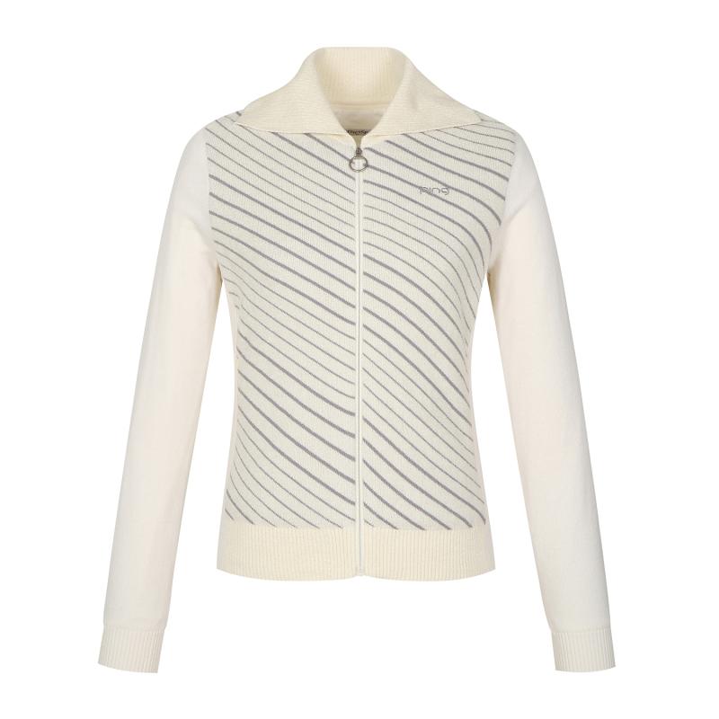 핑 핑골프자켓 KQF BK 여성 사선 방풍 카라 집업 니트 가디건 121B4SD156