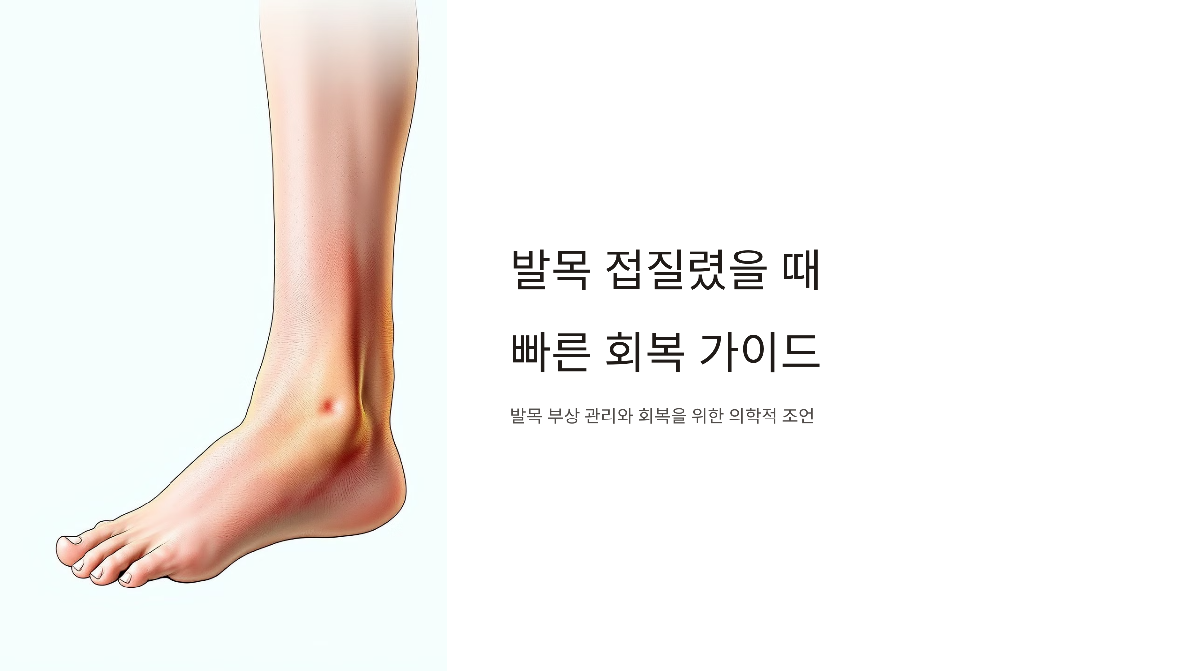 발목 접질렀을때