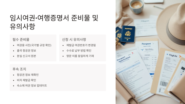 귀국 항공권 변경 시 유의사항