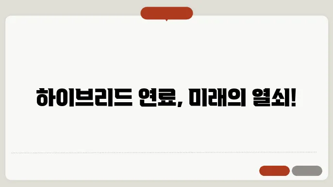 하이브리드 자동차 연료