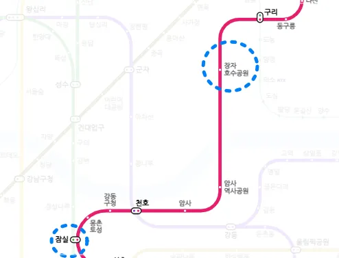 8호선-노선도