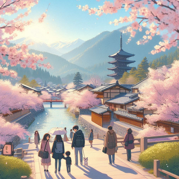 가족과 일본 봄 여행