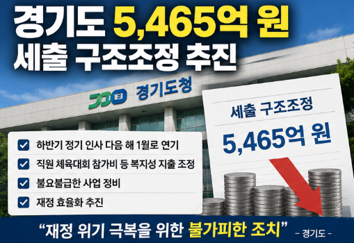 5,465억 원 세출 구조조정도 함께 봐야 한다