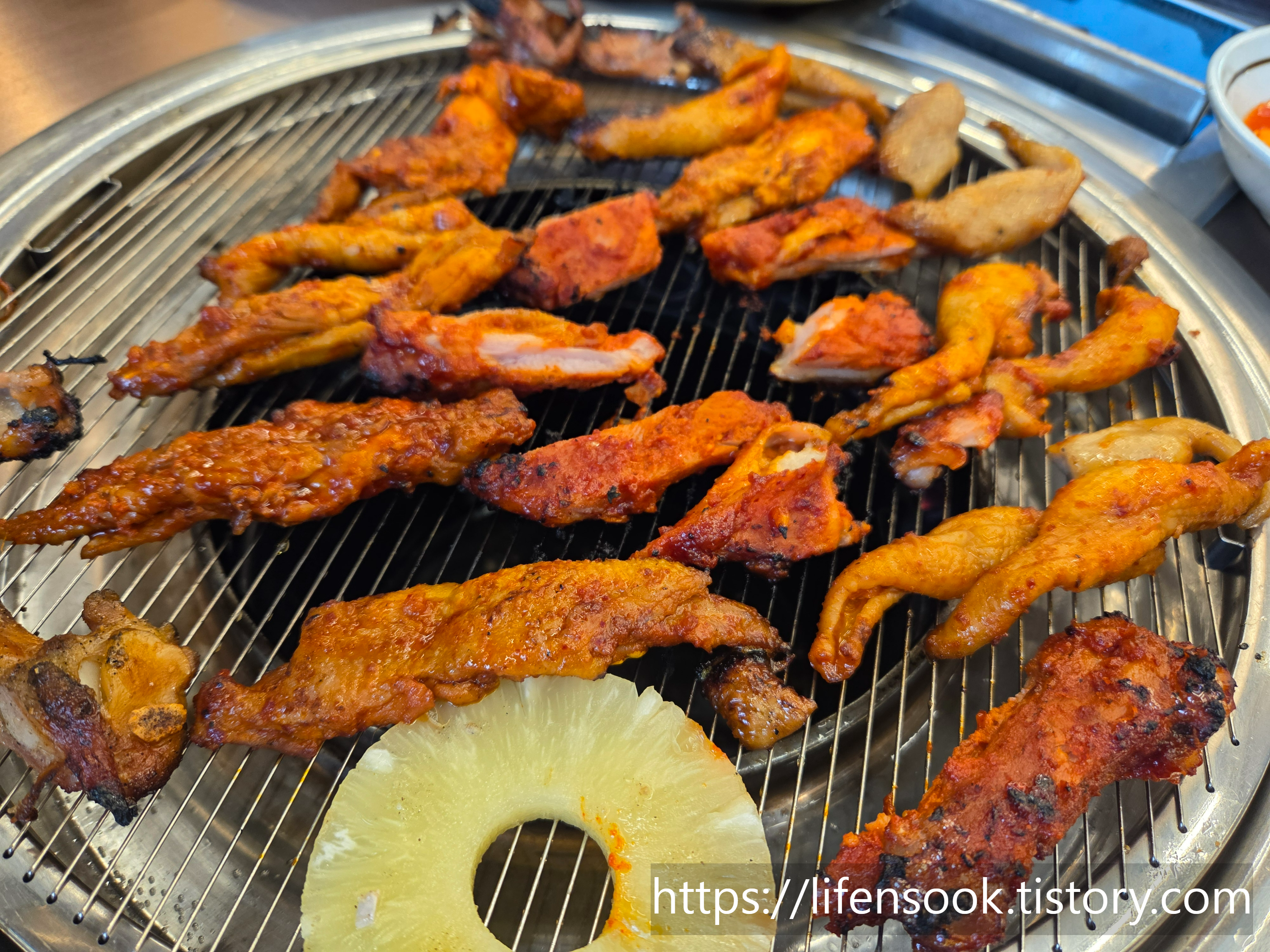 계화원 짚불 훈연 숯불닭갈비 고추장