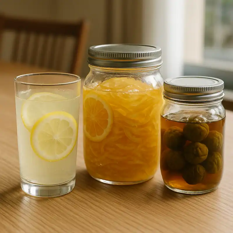 매실 액기스 대체 식품인 레몬수, 유자청 이미지
