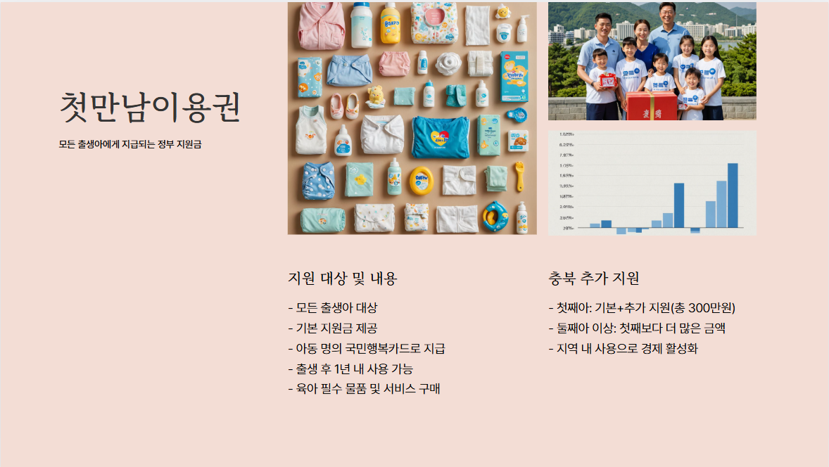 충청북도 출산장려금 및 육아용품 지원 상세 정보