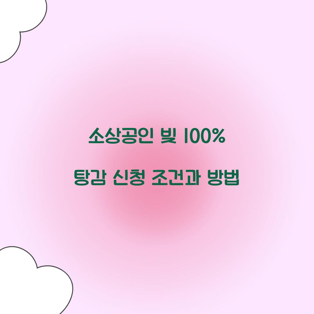 소상공인 빚 100% 탕감