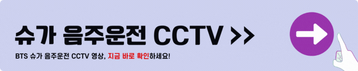 슈가 음주운전 CCTV