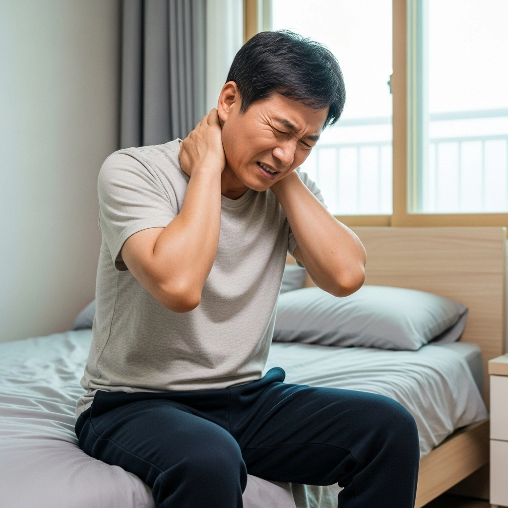 아침 뒷목 당김, 단순 피로일까? 혈압 관리가 시급하다는 신호 3가지