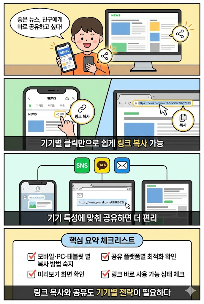 뉴스 기사 링크 복사 및 공유 방법과 기기별 최적화 가이드