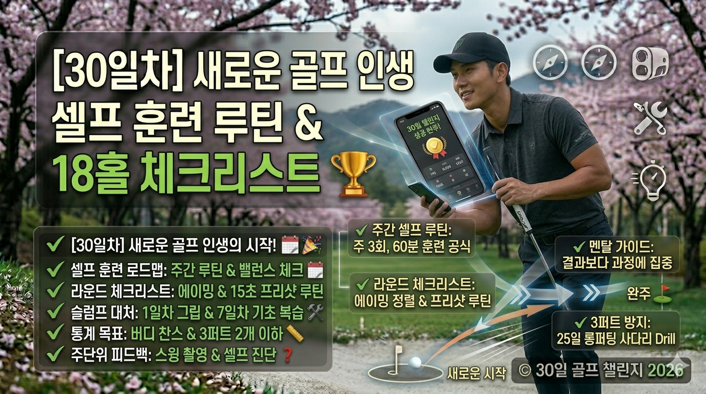 새로운 골프 인생의 시작!
30일 챌린지 완주 및 셀프 로드맵
