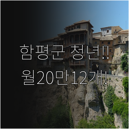 2026년 함평군 청년월세 지원 월 ..