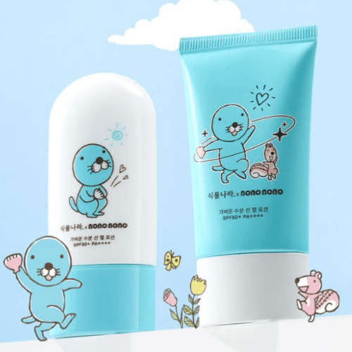 식물나라 가벼운 수분 선 젤 로션 보노보노 제품 사진