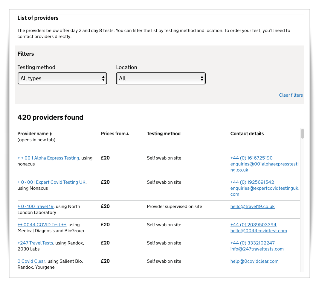 영국 코로나 검사예약하는법