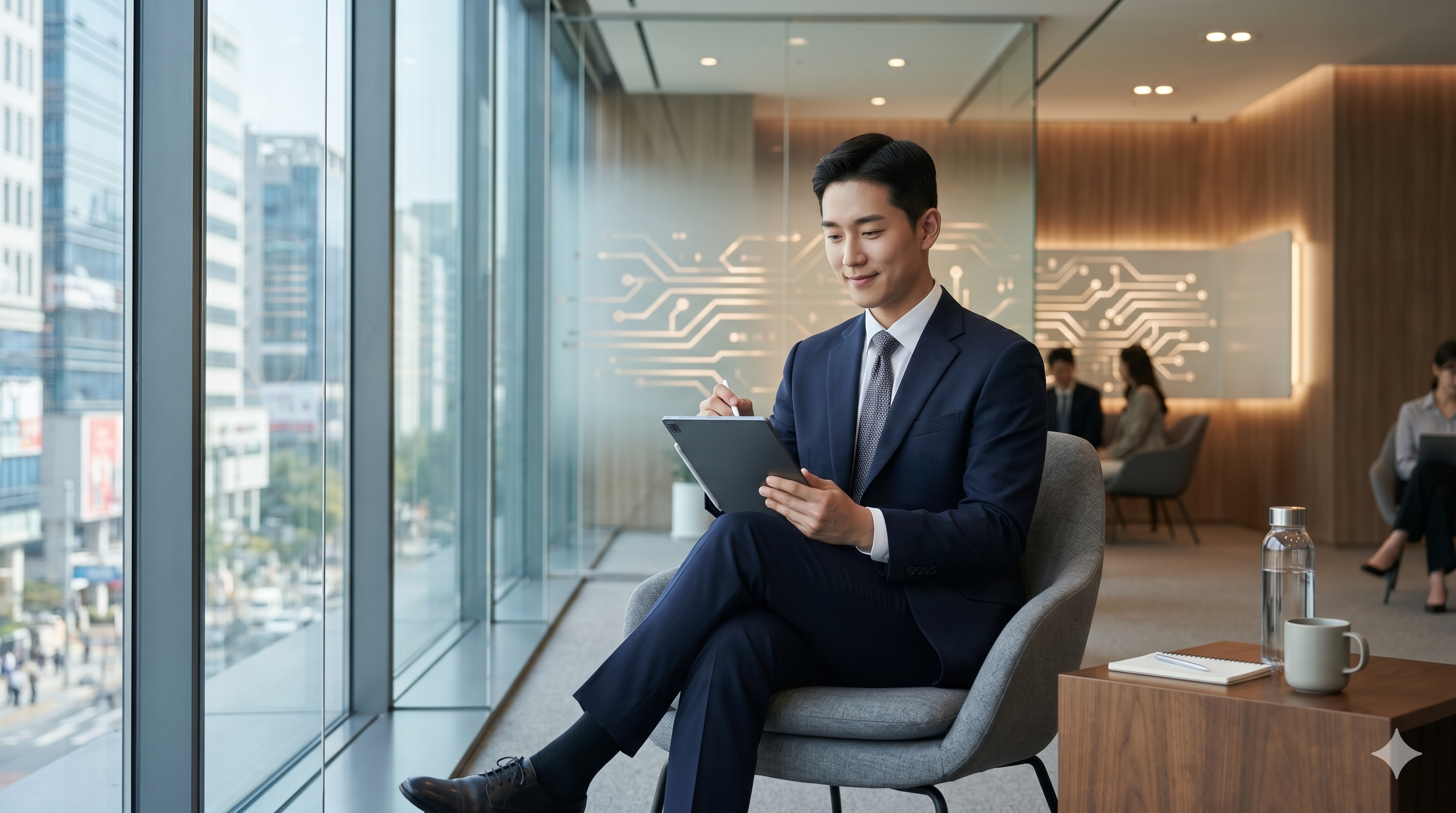 면접 질문 완벽 대응 하이닉스 대기실 준비 모습