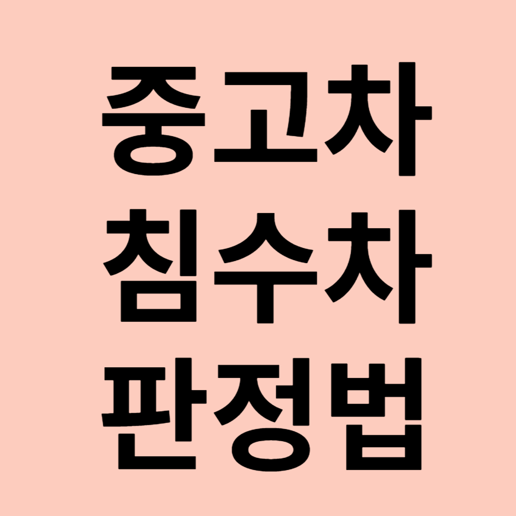 중고차 침수 판정
