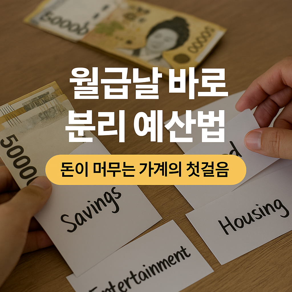 월급날 바로 분리 예산법: 돈이 머무는 가계의 첫걸음