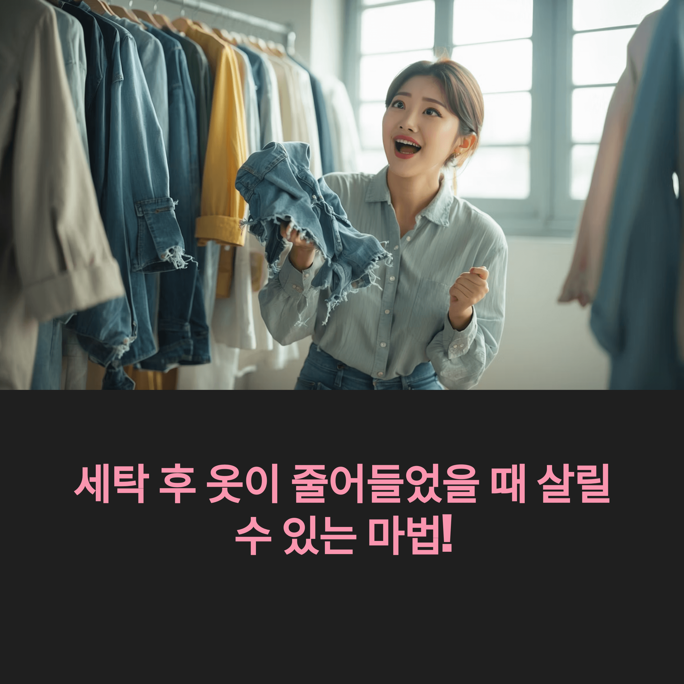 세탁 후 옷이 줄어들었을 때, 복원하는 방법