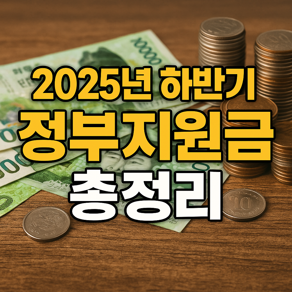 25년 하반기 정부지원금 정리 안내