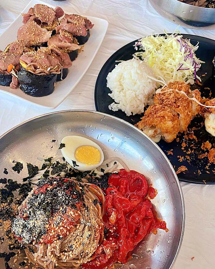 생방송 오늘저녁 강릉 강문 해변 밥 대신 메밀면을 넣은 메밀 김밥 맛집