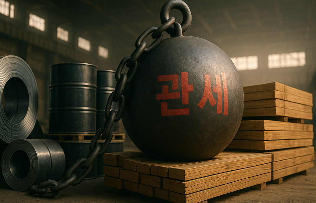 원자재 관세 부과 관련 이미지