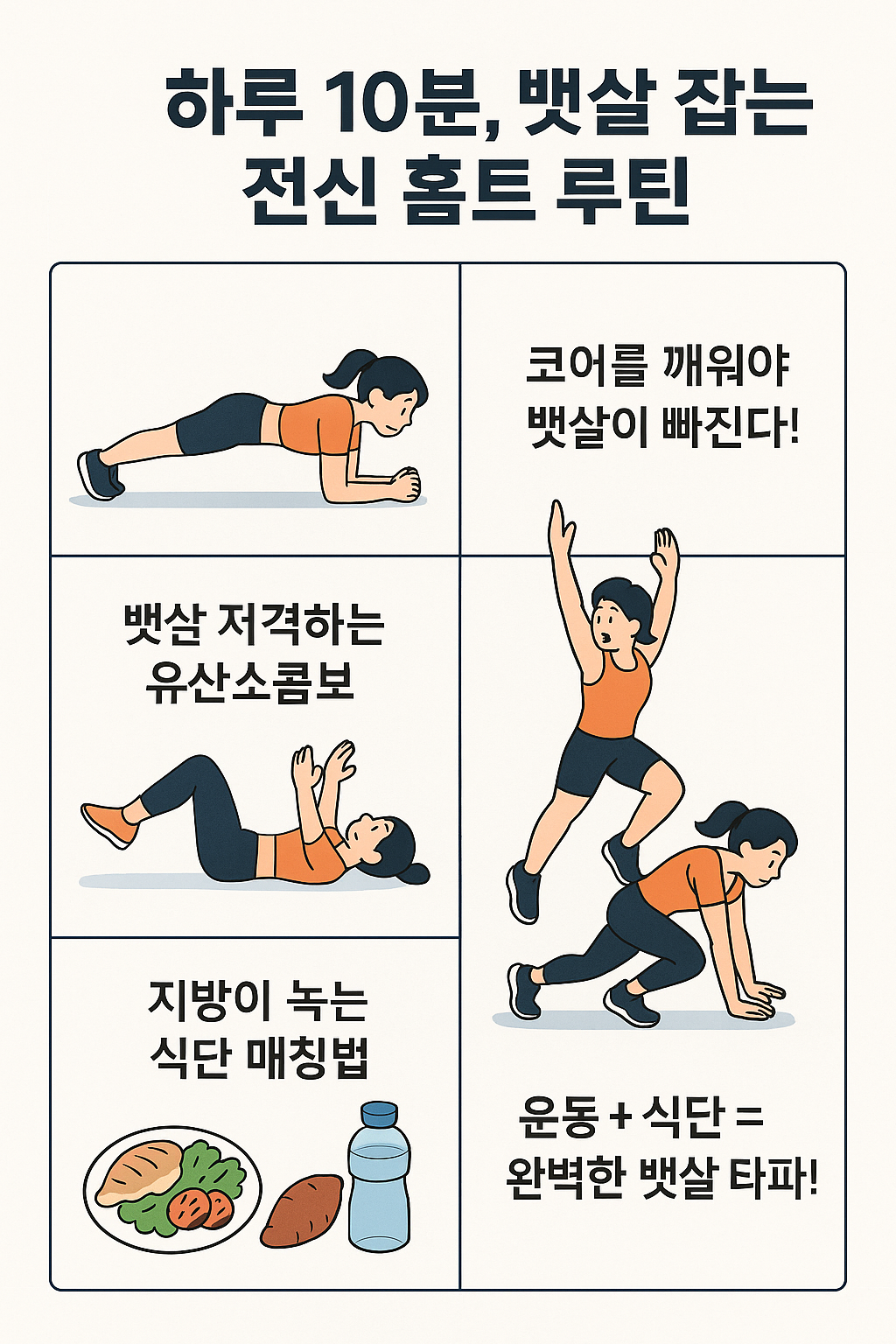 뱃살 잡는 전신 홈트