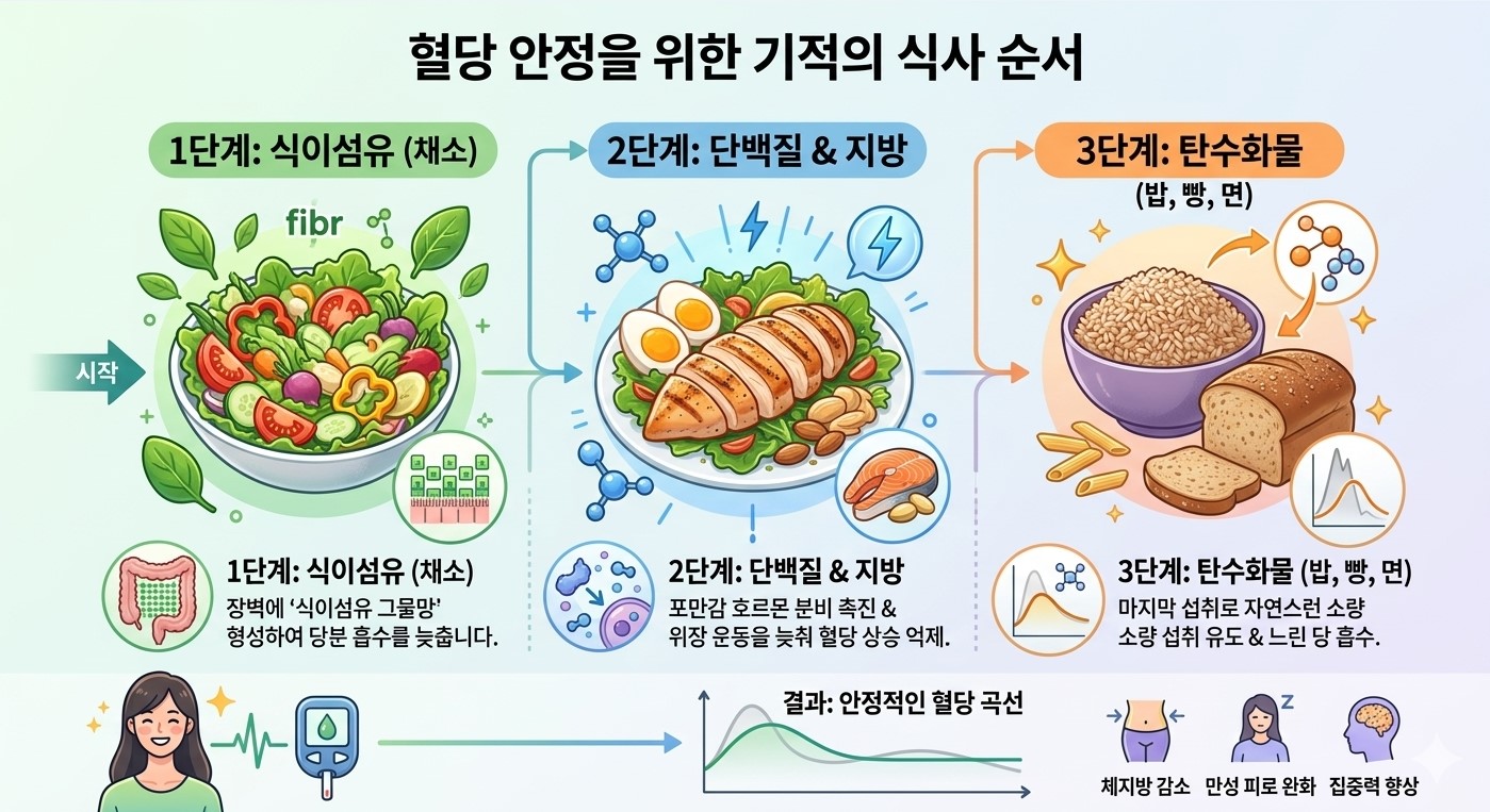 혈당 스파이크 방지 식사 순서