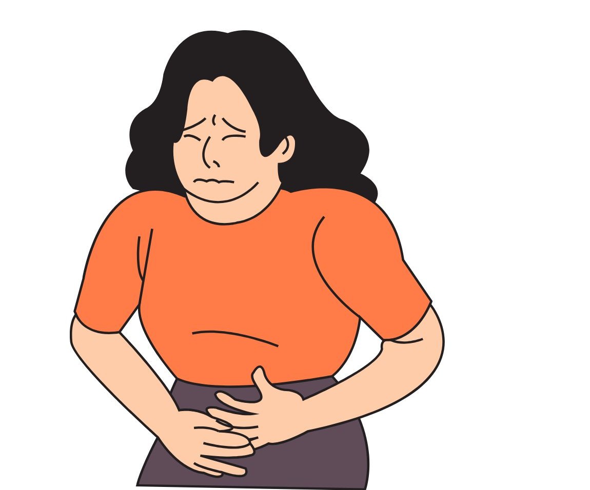 배에 가스차는 여자 이미지