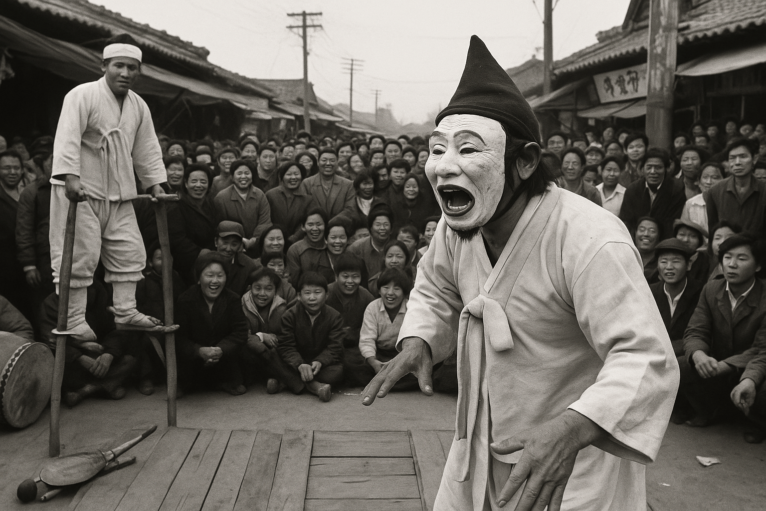 장터 광대들의 마지막 무대 떠돌이 예인들의 사라진 웃음