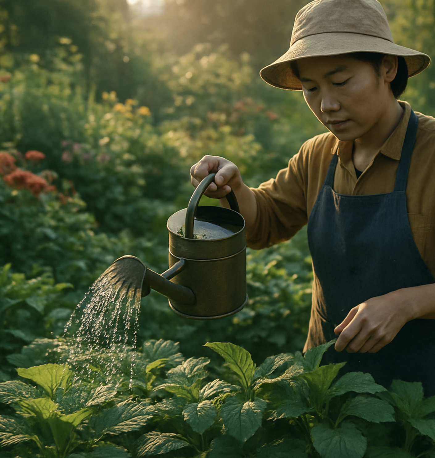 마르지 않는 샘처럼, 물주기의 기술