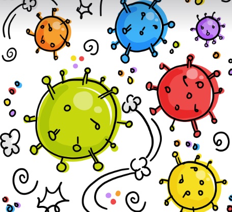 독감 바이러스 세균모습