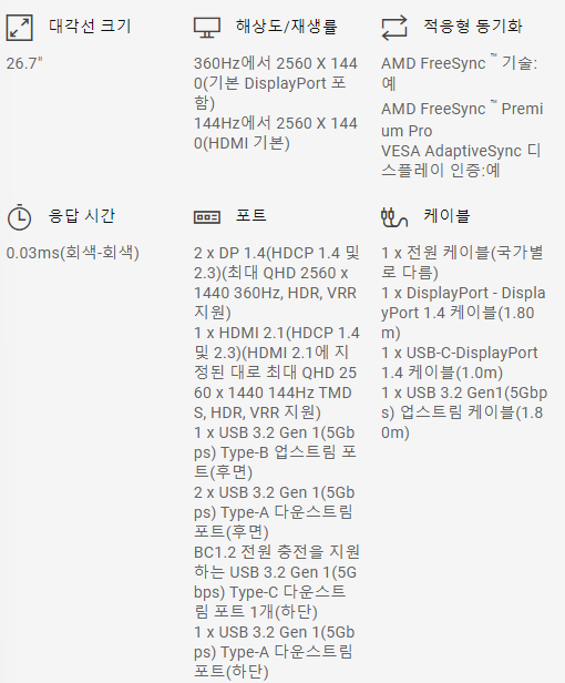 AW2725DF스펙