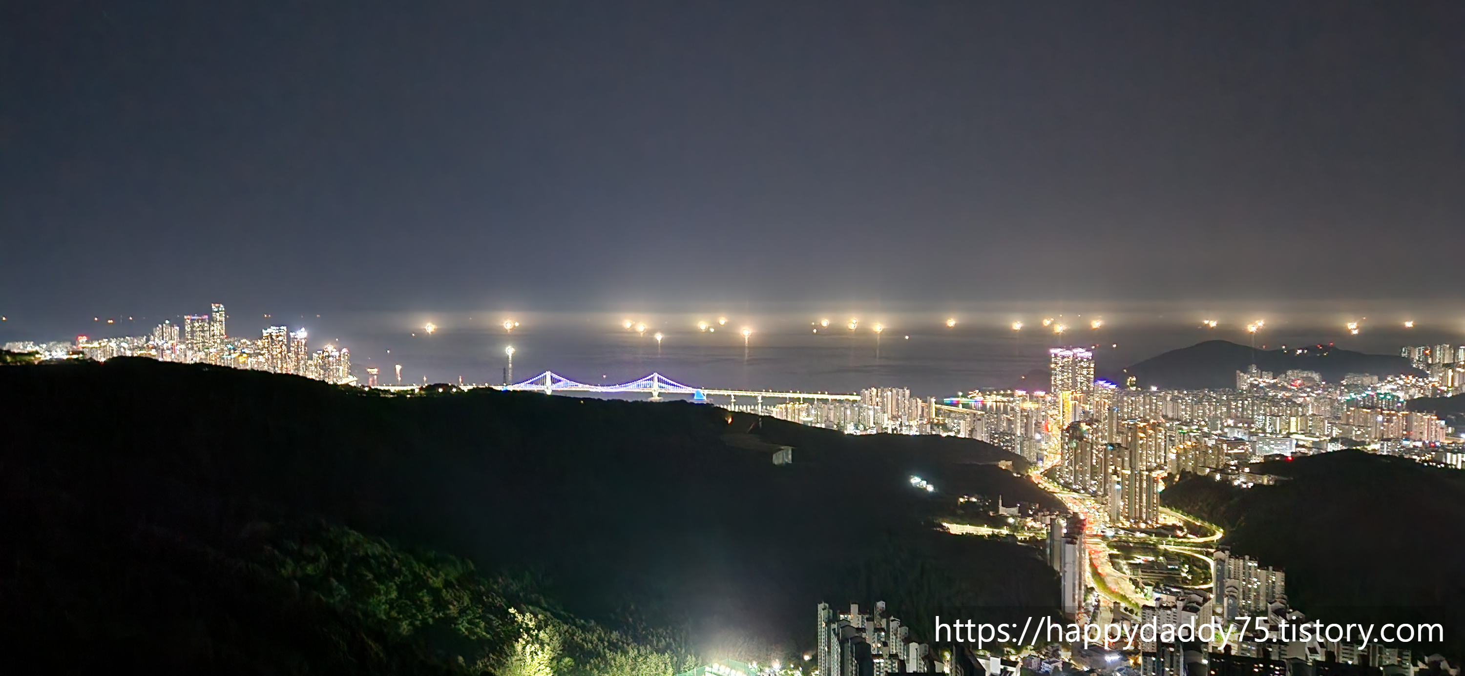 황령산 전망대에서 바라본 야경