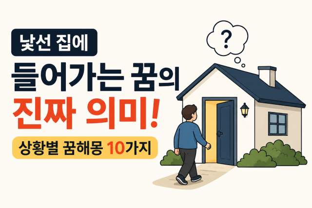 낯선 집에 들어가는 꿈의 진짜 의미! 상황별 꿈해몽 10가지