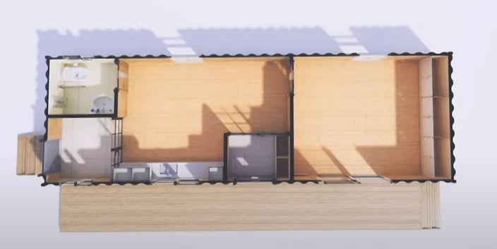 농촌체류형쉼터 평면 예시