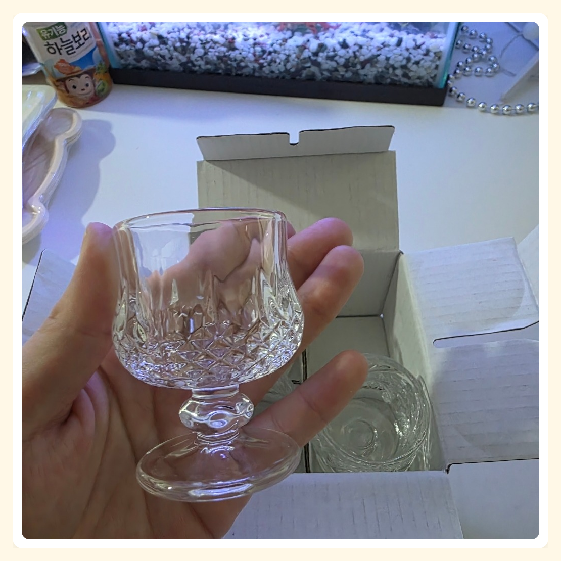 애스크제이 레트로 감성술잔 45ml, 4개