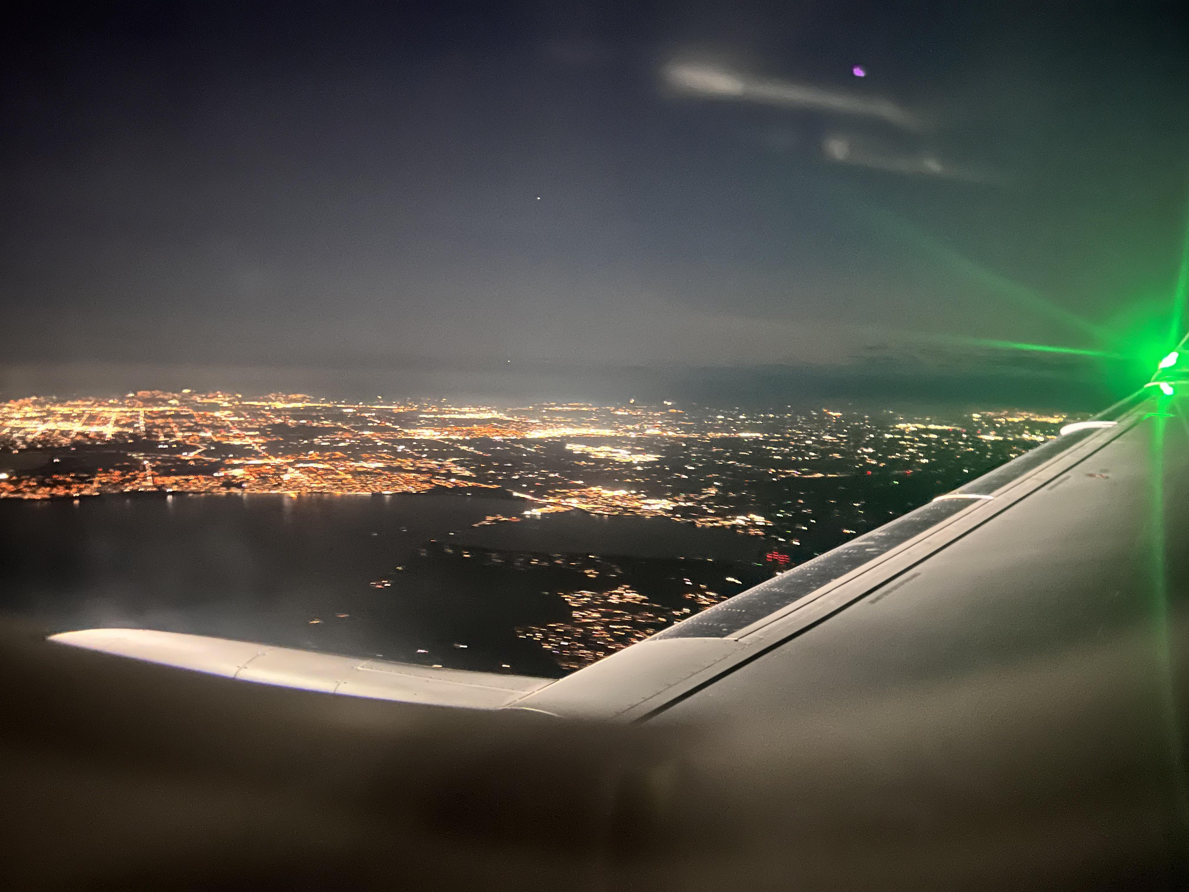 기내에서 바라본 시애틀 시내