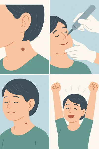 쥐젖 제거 레이저 시술 과정과 회복7