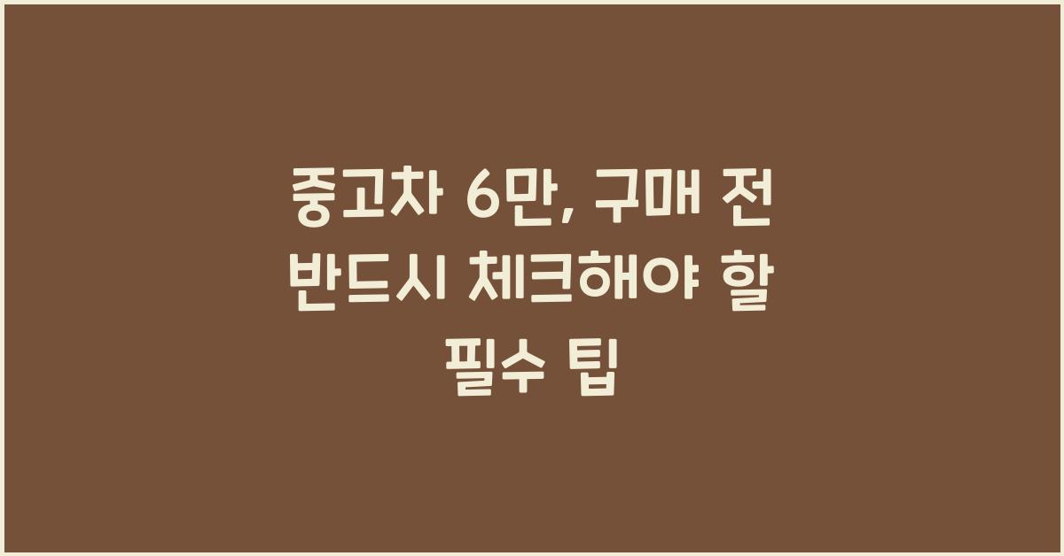 중고차 6만