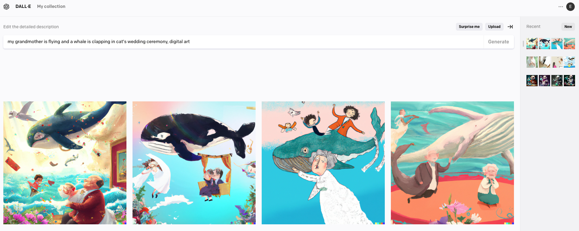 고양이-결혼식에서-우리-할머니는-날고-고래는-박수치고-있다-디지털아트로