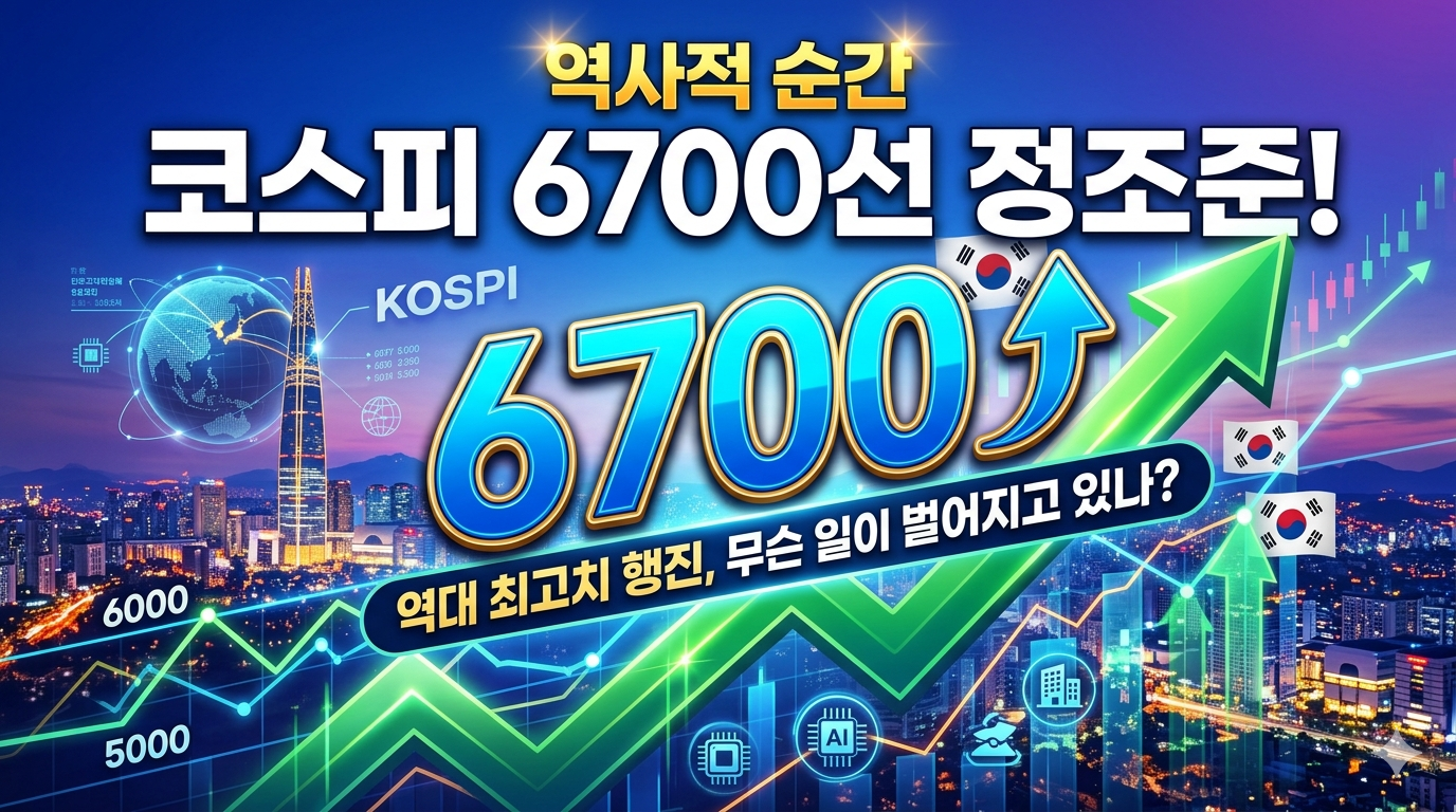 코스피 6700선 정조준! 역대 최고치 행진, 무슨 일이 벌어지고 있나?