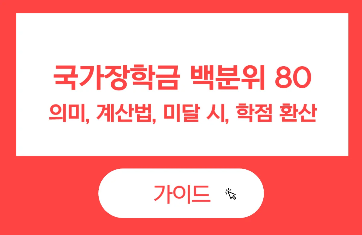 국가장학금 백분위 80 완벽정리: 의미, 계산법, 미달 시, 학점 환산, 꿀팁, FAQ까지