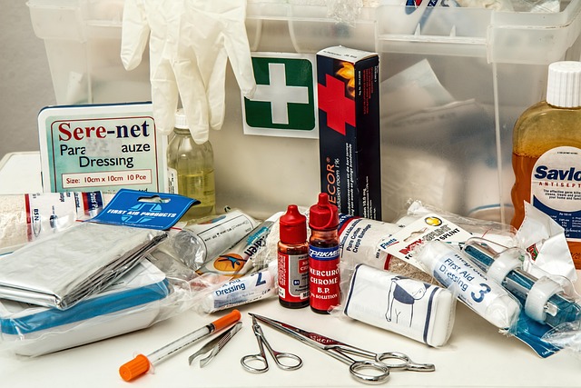 First aid kit for accidents and illnesses