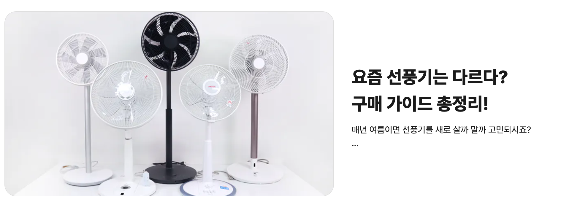 선풍기 선택