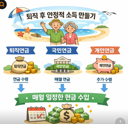 퇴직 후 월 300 만드는 법 (소득공백, 연금, 부업, 투자 전략)
